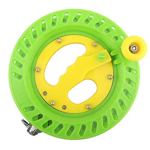 22-cm-Drachenrolle, Kunststoff-Angelschnur-Spulenrolle, Radhalter-Aufwickelwerkzeug-Zubehör, Drachenschnurrolle für Kinder und Jugendliche (Grün Gelb) von Sunisfa