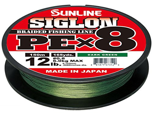 Sunline Siglon PEx8 Dunkelgrün, 4,5 kg, 160 m, Einheitsgröße von Sunline