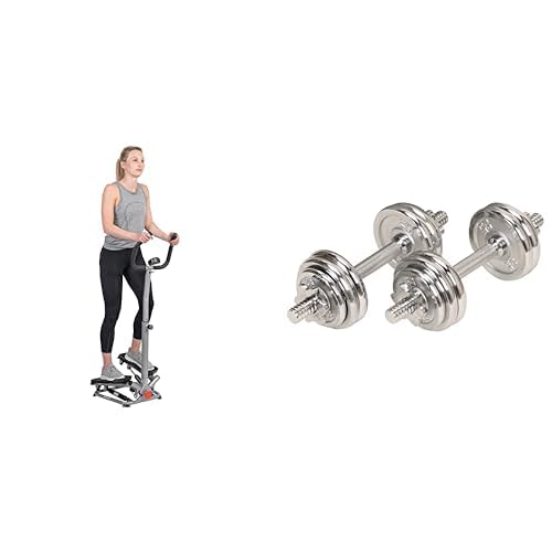 Sunny Health & Fitness 15KG Hantelset NO. 014 + Twist Stepper mit Lenker SF-S020027 von Sunny Health & Fitness