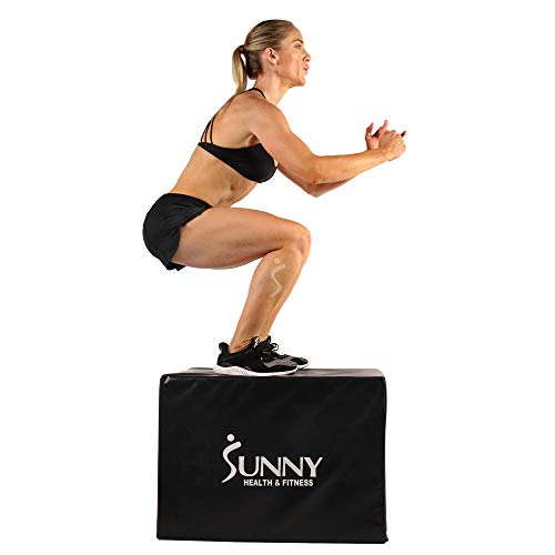 Sunny Health & Fitness Unisex-Adult No. 072 3-in-1-Schaum-Plyo-Box Boxsets, schwarz, One Size von Sunny Health & Fitness