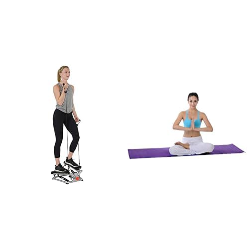 Sunny Health & Fitness Yoga Matte NO. 031-P + Gesamt-Körper Fortgeschrittener Stepper SF-S0979 von Sunny Health & Fitness