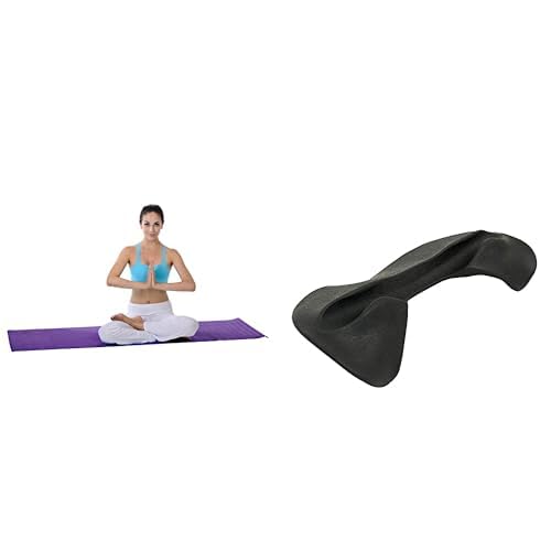 Sunny Health & Fitness Yoga Matte NO. 031-P + Nacken- und Schulterstützkissen NO. 075 von Sunny Health & Fitness
