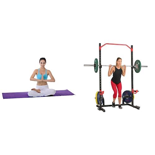 Sunny Health & Fitness Yoga Matte NO. 031-P + Power Zone Hockstellung SF-XF9931 von Sunny Health & Fitness