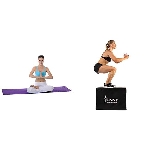 Sunny Health & Fitness Yoga Matte NO. 031-P + Schaumstoff Plyo Box No. 072 von Sunny Health & Fitness