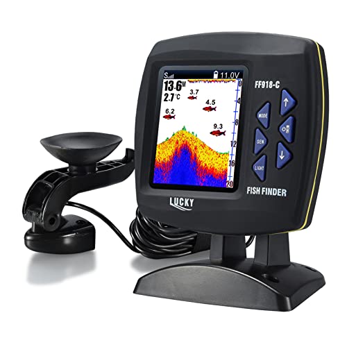 Sunydog Fisch Finder Kabelgebundener Sensor Fischfinder 45 Grad Unterwasser-Angelkamera Tragbarer Fischfinder Wasserdichter Unterwassermonitor LCD-Fischsucher Boot Fischfinder Fischdetektor von Sunydog