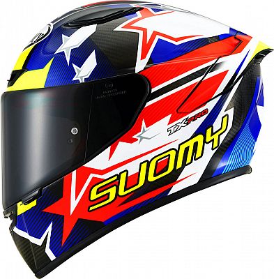 Suomy TX-Pro Higher Carbon, Integralhelm - Rot/Dunkelblau/Gelb/Weiß - L von Suomy