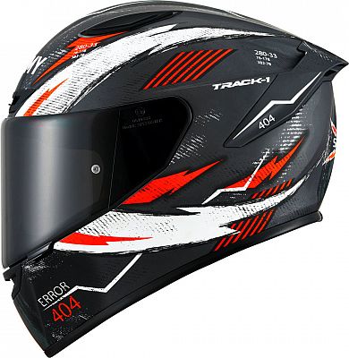 Suomy Track-1 404, Integralhelm - Matt Dunkelgrau/Rot/Weiß - XL von Suomy