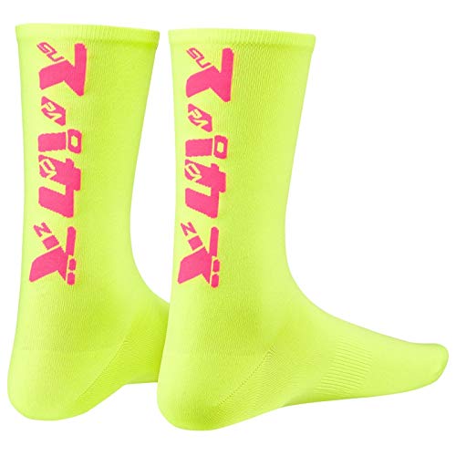 Supacaz Socken Katakana – Neongelb und neonrosa – S/M von Supacaz