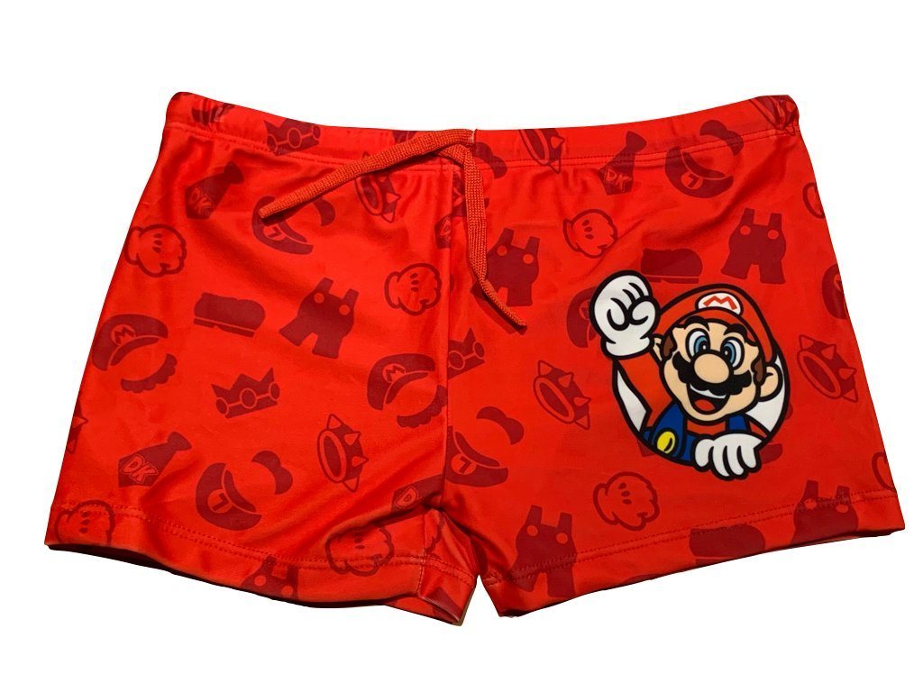 Super Mario Boxer-Badehose Badehose mit elastischem Bund und Kordelband von Super Mario