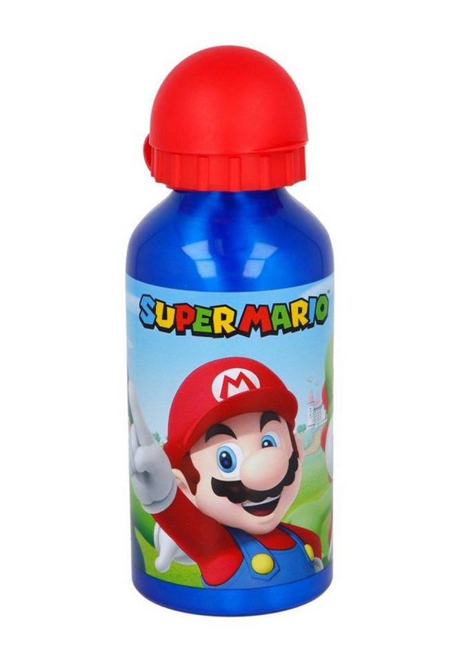 Super Mario Trinkflasche Aluminium Trinkflasche / Sportflasche Mario Luigi von Super Mario