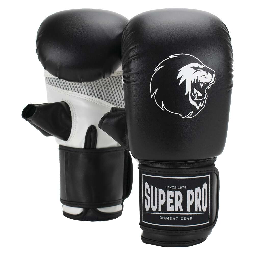 Super Pro Boxhandschuhe "Victor", L, Schwarz-Weiß von Super Pro