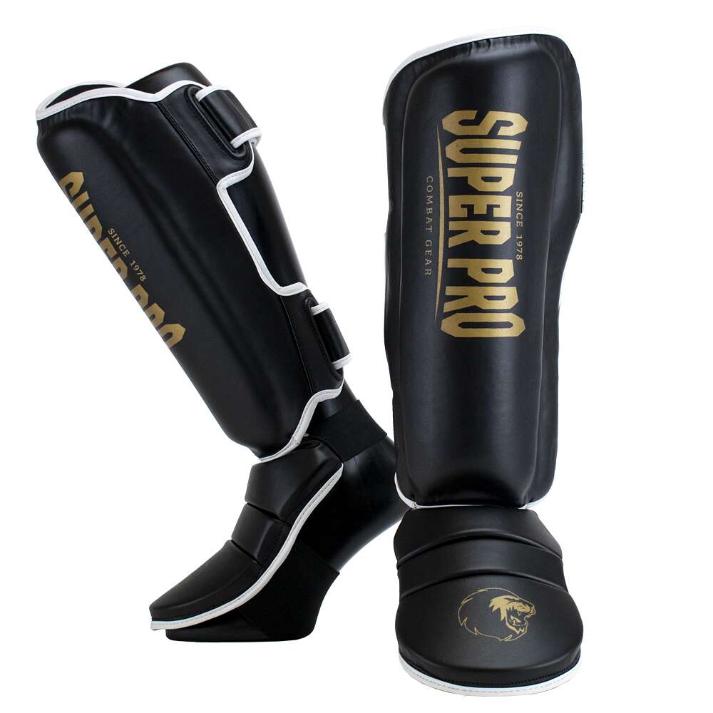 Super Pro Schienbeinschoner "Protector", S, Schwarz-Gold von Super Pro