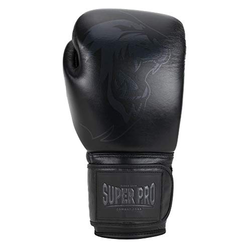 Super Pro Unisex – Erwachsene Legend Boxhandschuhe, Schwarz, 12 oz von Super Pro Combat Gear
