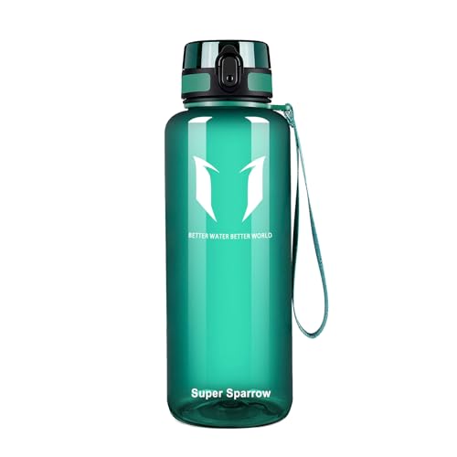 Super Sparrow Trinkflasche - 1.5L - Wasserflasche Auslaufsicher -Sportflasche BPA-Frei | Schule, Sport, Wasser, Fahrrad von Super Sparrow