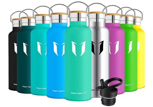 Super Sparrow Trinkflasche Edelstahl -620ml- Auslaufsicher Thermoskanne, BPA-Frei Wasserflasche - Kohlensäure Thermosflasche für Kinder, Sprudel, Sport, Schule, Fitness, Outdoor, Camping von Super Sparrow