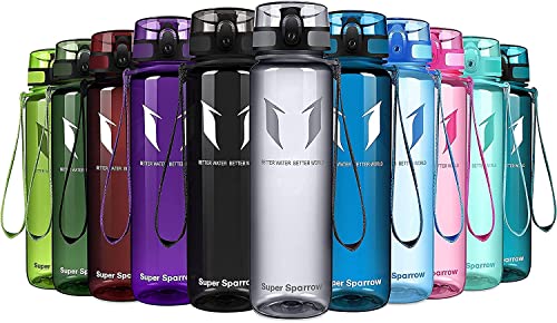 Super Sparrow Trinkflasche - Tritan Wasserflasche - 1000ml - BPA-frei - Ideale Sportflasche - Sport, Wasser, Fahrrad, Fitness, Uni, Outdoor - Leicht, Nachhaltig von Super Sparrow