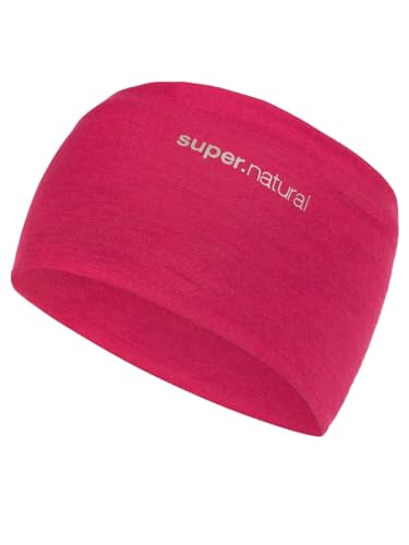 Super.natural Wanderlust Headband Pink - Merino Warmes leichtes Stirnband, Größe One Size - Farbe Sangria von super.natural