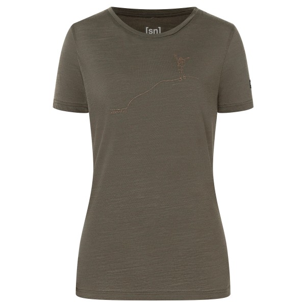 super.natural - Women's Bergglück Tee - Merinoshirt Gr S braun von Super.Natural