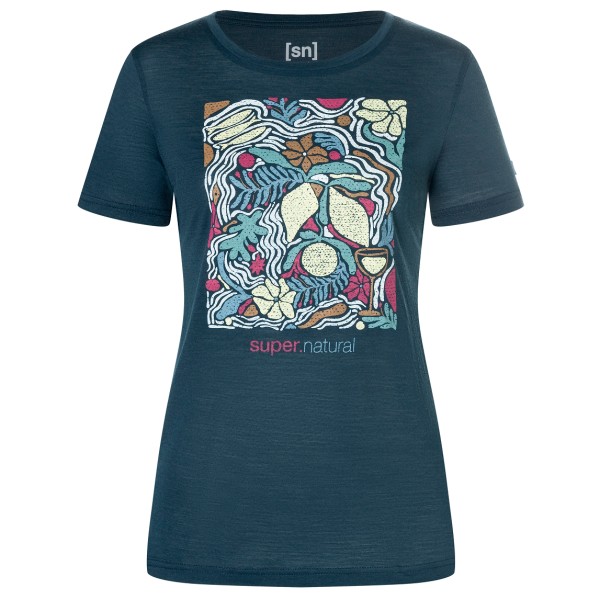 super.natural - Women's Dolce Vita Tee - Merinoshirt Gr S blau von Super.Natural