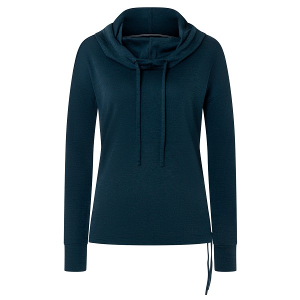 super.natural - Women's Funnel Bio Hoodie - Merinohoodie Gr M blau von Super.Natural