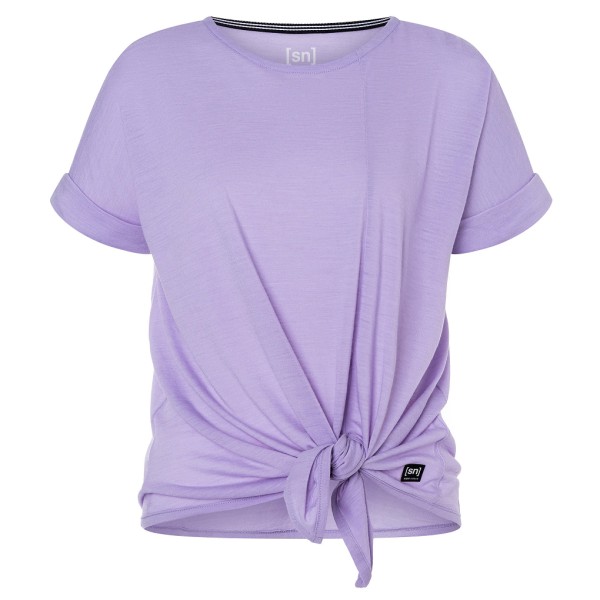 super.natural - Women's JP Knot Tee - Merinoshirt Gr L lila von Super.Natural