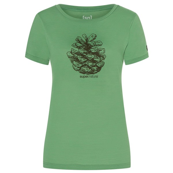 super.natural - Women's Pine Cone Tee - Merinoshirt Gr XS grün von Super.Natural