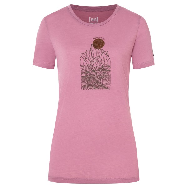 super.natural - Women's Preikestolen Cliffs Tee - Merinoshirt Gr 42 - XL rosa von Super.Natural