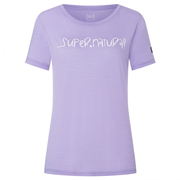 super.natural - Women's Signature Tee - Merinoshirt Gr XL lila von Super.Natural