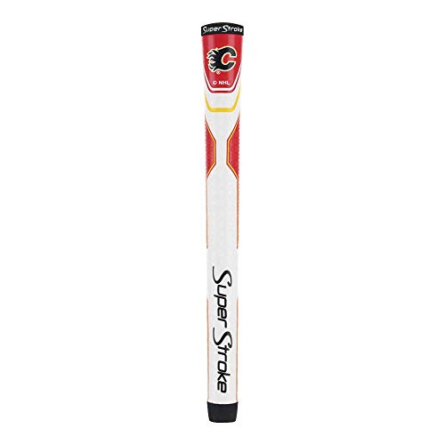 SuperStroke NHL Traxion Tour Golf Club Grip, Calgary Flames (Standard) | Officially Licensed Through Team Golf | Improves Feedback and Tackiness | Reduces Taper to Minimize Grip Pressure von SuperStroke