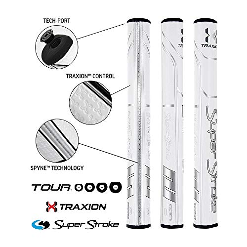 SuperStroke Traxion Tour 2.0 Golf Putter, weiß/Silber von SuperStroke