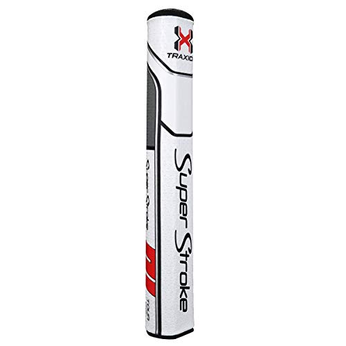 Super Stroke Traxion Tour 5.0 Golf Putter Grip - White/Red/Grey von Super Stroke