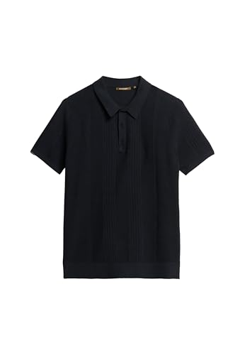 Superdry, Polo Short Sleeve Knitted Polo, M1110390A, Eclipse Navy, M, Man, Adulto von Superdry