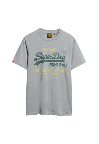 Superdry, T.Shirt VL Classic Relaxed Tee, M1012203A, Flint Grey Grit, S, Herren von Superdry