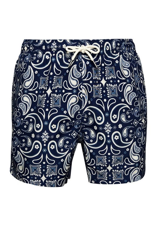 Superdry Badeshorts Superdry Badeshorts STUDIOS SWIM SHORT Mirrored Navy Paisley Print von Superdry