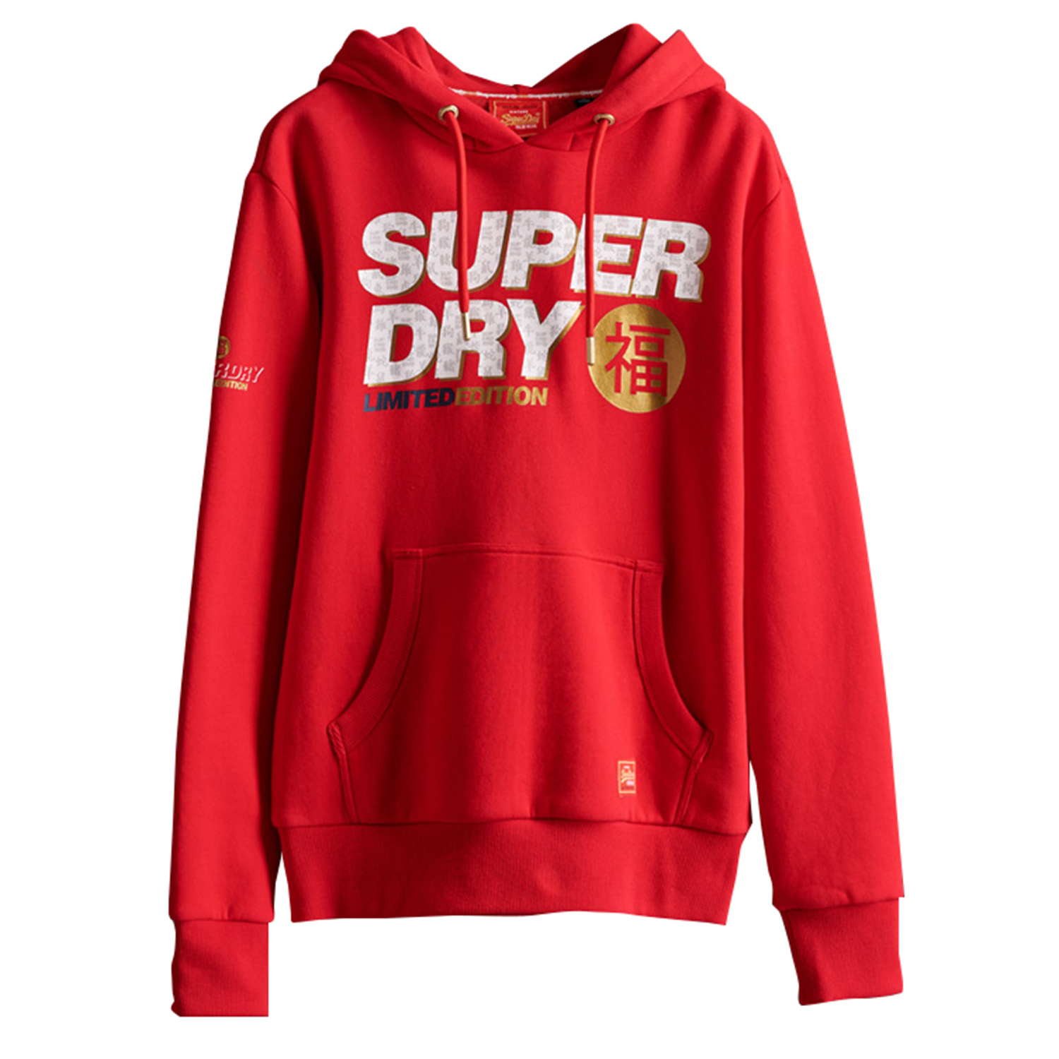 Superdry CNY Hood Hoody Sweatshirt Herren rot von Superdry