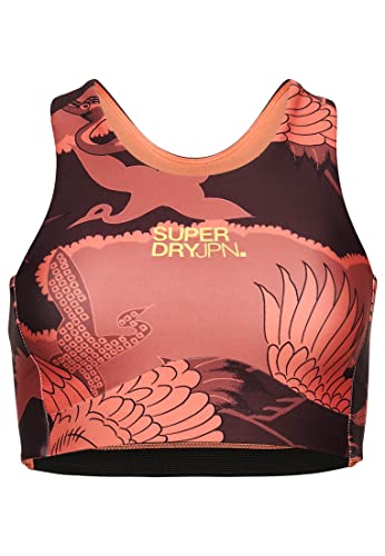 Superdry Damen Core Active BH Roter Tsuru-Print 40 von Superdry