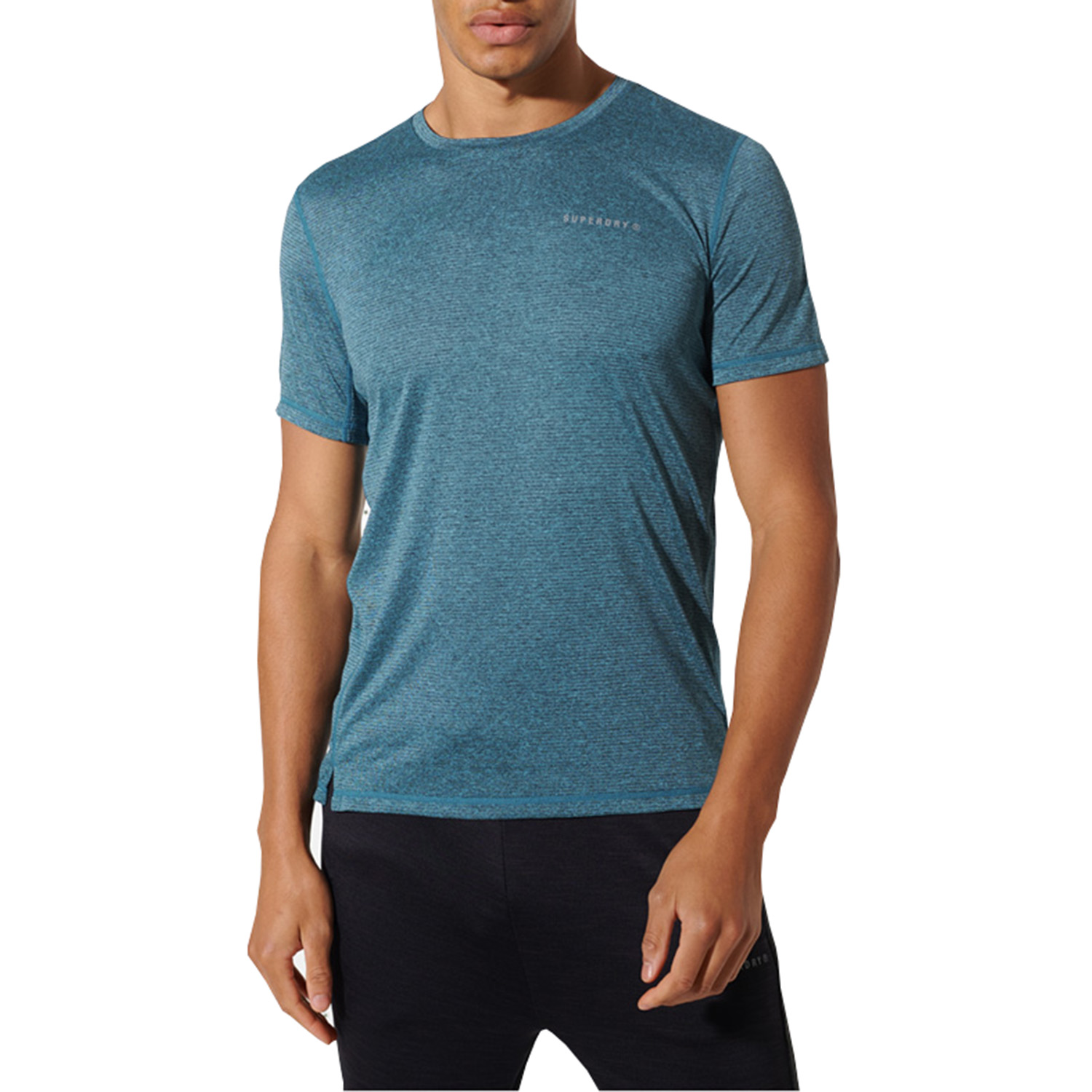 Superdry Herren Training Active Tee T-Shirt Short Sleeve Shirt MS310195A blau von Superdry