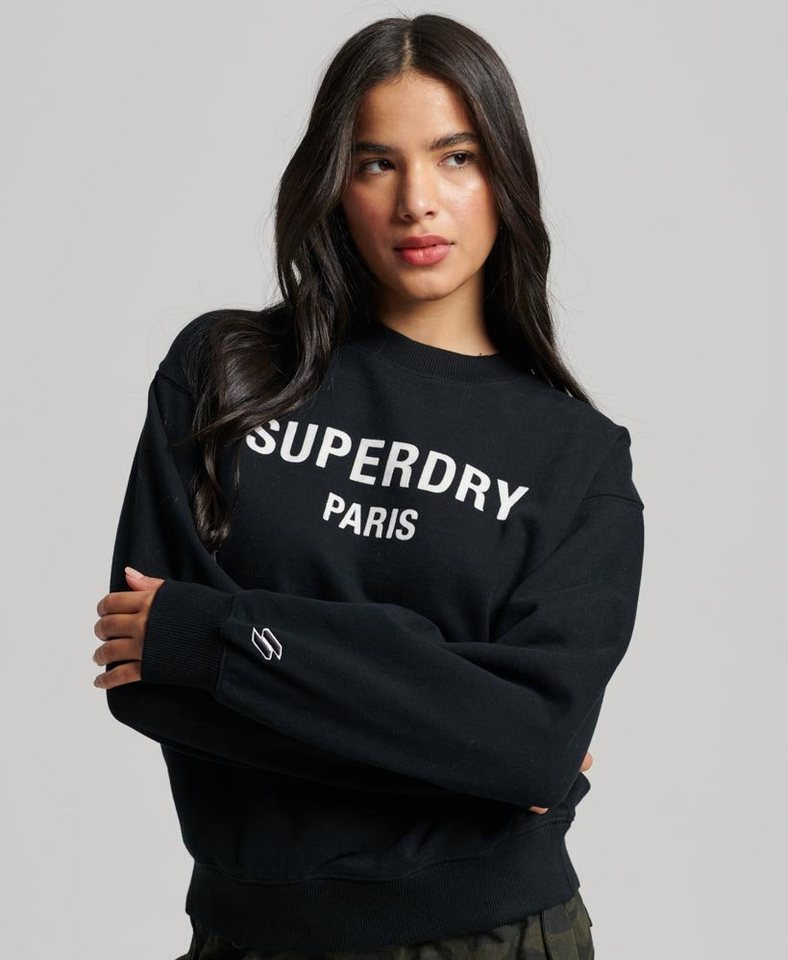 Superdry Sweater SPORT LUXE LOOSE CREW SWEAT Black von Superdry