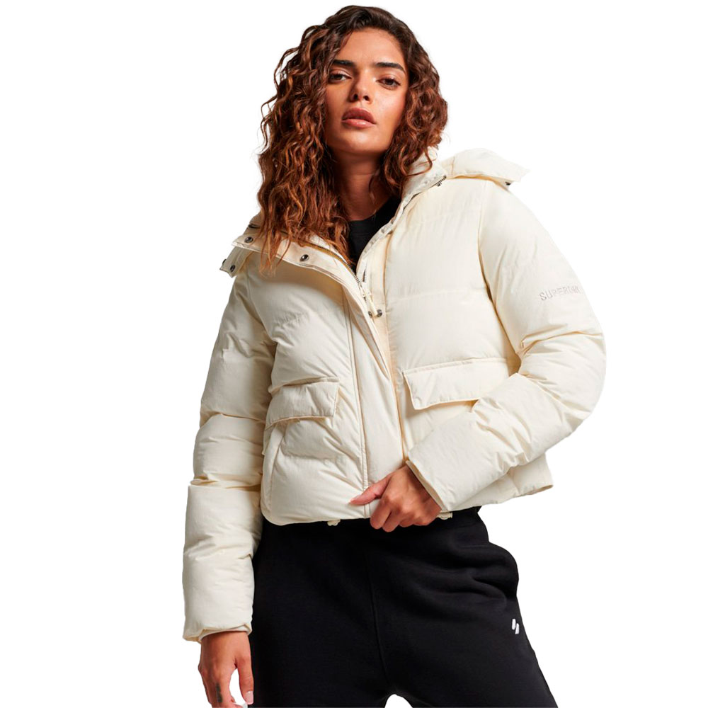 Superdry Train Boxy Puffer Jacket Gelb XL Frau von Superdry