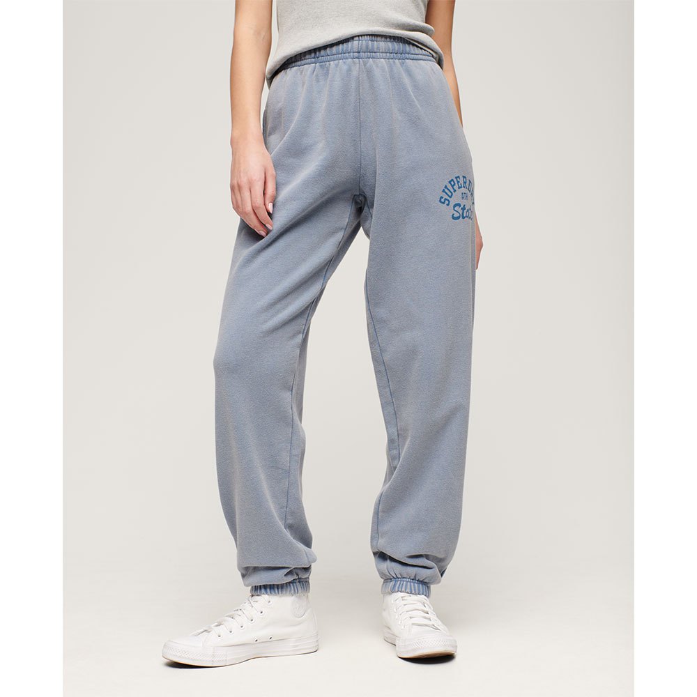 Superdry Vintage Washed Graphic Tracksuit Pants Blau M Frau von Superdry