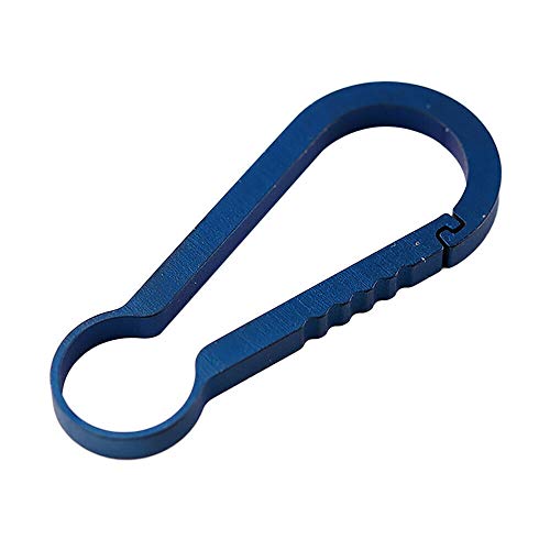 SUPERTOOL Karabiner Schlüsselanhänger, 1 Stück EDC Schlüsselanhänger Titanlegierung Mini leichter Schlüsselhalter für Outdoor-Reise-Werkzeug, blau von Supertool