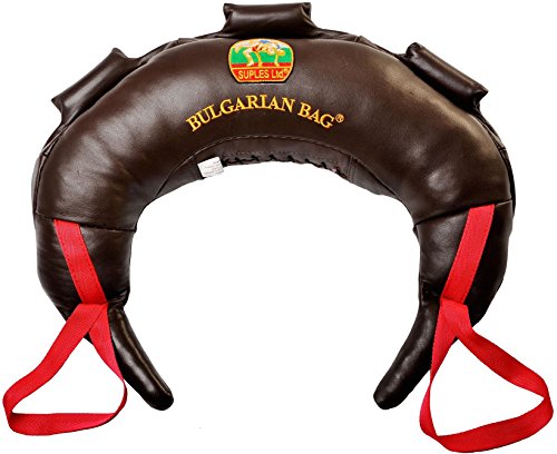 Suples Bulgarische Tasche Original - Leder Größe M (11,8 kg), hergestellt, einschließlich des Anleitungsvideos des Erfinders Ivan Ivanov (Wrestling, Fitness) von Suples