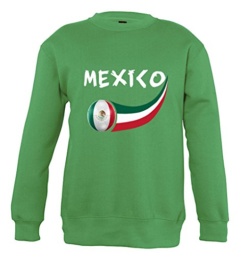 Supportershop 6 Sweatshirt Mexiko 6 Unisex Kinder, Grün, fr: M (Größe Hersteller: 6 Jahre) von Supportershop