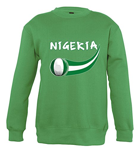 Supportershop 6 Sweatshirt Nigeria 6 Unisex Kinder, Grün, fr: M (Größe Hersteller: 6 Jahre) von Supportershop