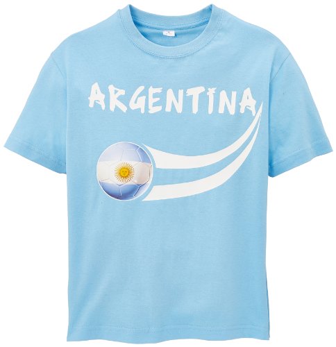 Supportershop Argentinischer T-Shirt Fan Enfant Bleu Ciel FR: 10/11 (DE) ans (Taille Fabricant: 10/11 (DE) Blau Blue - Sky Blue 10/11 ans von Supportershop