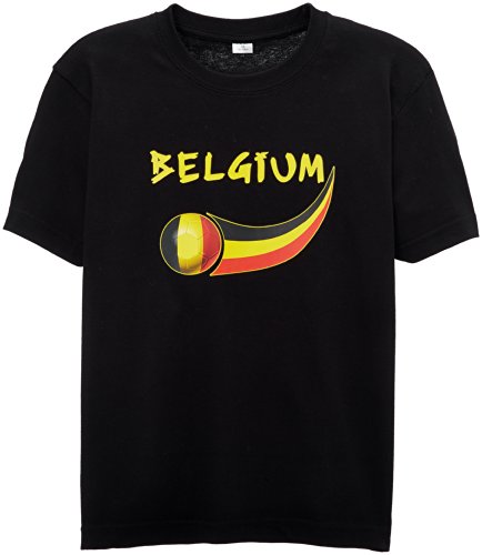 Supportershop Belgien Fan T-Shirt Kinder schwarz 6 Jahre von Supportershop