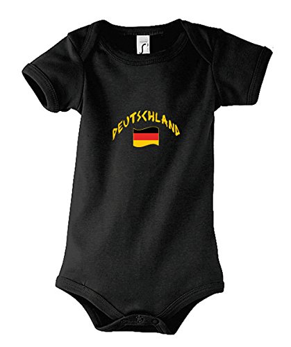 Supportershop Body Baby schwarz Deutschland Fußball, Body bébé Noir Allemagne, schwarz, FR : 18-23 Mois (Taille Fabricant : 18-23 Mois) von Supportershop