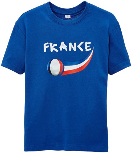 Supportershop kinder France J T-shirt, Blau (Bleu Roy), 8/9 Jahre von Supportershop