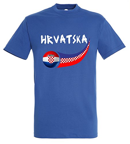 Supportershop Herren Croatie T-Shirt, blau, XL von Supportershop