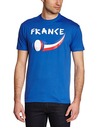 Supportershop Herren T-Shirt Frankreich Fan L königsblau von Supportershop